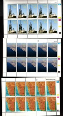 Namibia Sc #759-761 1994 Walvis Bay conjunto de 3 hojas MNH de 10; SCV $21,00 Foto 1 de 2