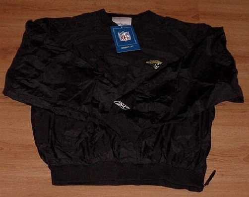 Jacksonville Jaguars Pullover Jacket Large Black Reebok NFL - Image 1 of 1