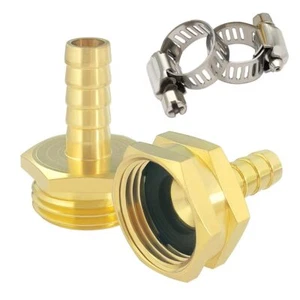 1/2" Garden Hose Repair Kit Male and Female Brass Hose Mender End Repair Conn... - Picture 1 of 5