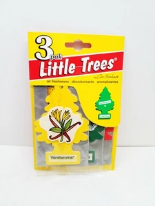 U3P-30000 Car Freshner Little Trees 3 Pak Vanillaroma Royal Pine Strawberry - Picture 1 of 5