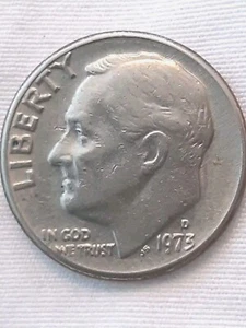 1973 D Roosevelt Dime ' VINTAGE ' RARE DATED COIN !!!! - Picture 1 of 21