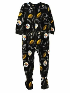 Team Apparel NFL Pittsburgh Steelers Size 4 Fleece Footed Pajama Sleeper - Picture 1 of 1