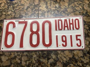 Super selten schwer zu finden 1915 Idaho Nummernschild RESTAURIERT 3. Jahr IDAHO Kennzeichen - Bild 1 von 12