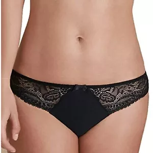 Simone Perele Women's Eden Cotton Bikini, Black, 2-Small - Picture 1 of 4