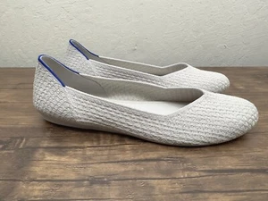 Zapatos sin cordones planos Rothy’s para mujer de nido de abeja de sal punta redonda talla 10 blancos - Imagen 1 de 9