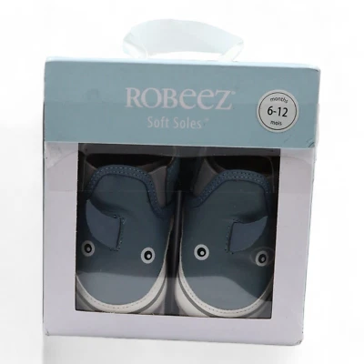 Zapatos de bebé Robeez Sebastian con suelas suaves de tiburón talla 6-12 meses Foto 1 de 4