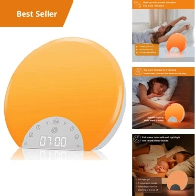 Sunrise Alarm Clock Wake Up Light with FM Radio, Dual Alarms, 7 Natural Sounds, - Image 1 of 4
