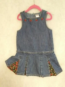 Vintage Little Girl Dress Gymboree A-line Blue size 5 Denim  - Picture 1 of 5