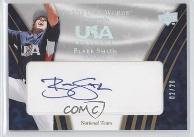 2008 USA Baseball Teams National team In His Own Words /20 Blake Smith Auto - Image 1 of 2
