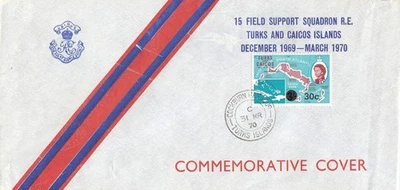 15 Esquadrão de Apoio de Campo Turks e Caicos RUIM ESTADO 1970 (148998) - Imagem 1 de 2