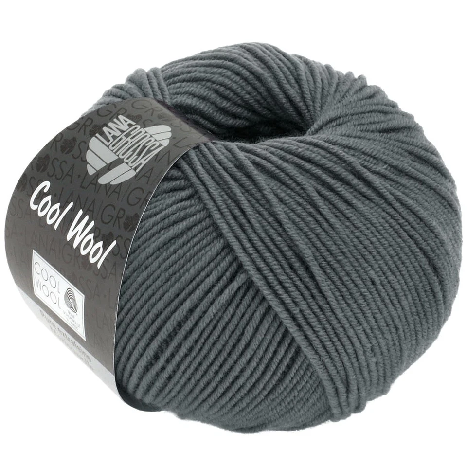 LANA GROSSA Cool Wool Strickgarne - 2064 Grau, 50g/160m