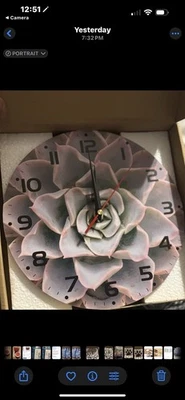 Reloj de pared cactus tropicales Foto 1 de 3