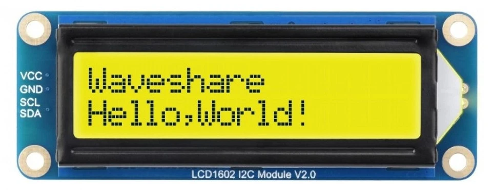 Waveshare LCD1602 I2C Display Modul, 16x2 Zeichen-LCD, AiP31068 Treiber, 3,3-5V - Bild 1 von 4