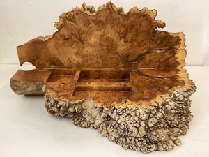 Large Live Edge Burl wood Jewellery Box In the Manner of Micheal Elkan - Picture 1 of 12