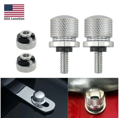 Kits de tuercas de montaje de tornillo de perno de asiento de guardabarros trasero cromado de 2 piezas para Harley Bad Boy Foto 1 de 4