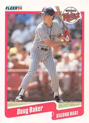 Doug Baker 1990 Fleer 368  Minnesota Twins  Baseball Card - Image 1 of 2