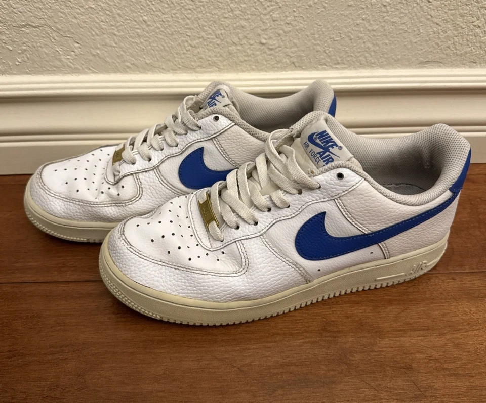 Nike Air Force 1 '07 Bajo Blanco Azul Real DM2845-100 Zapatos Tenis Para Hombres 8.5 Foto 1 de 4