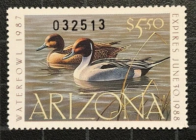 US Stamps-SC# RW Arizona 1 - Duck Stamp - Unused - CV $11.00 - Image 1 of 2