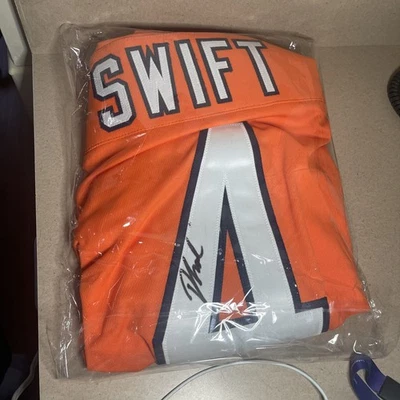 D'Andre Swift / Autographed Chicago Bears Orange Custom Football Jersey / JSA - Image 1 of 4
