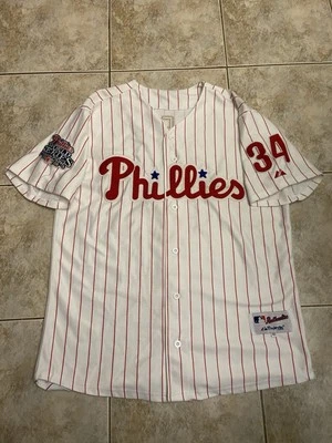 MLB Majestic Authentic Philadelphia Phillies Cliff Lee 2008 Baseball Jersey Sz50 - Image 1 of 4