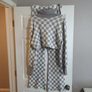 Maglione e pantaloni donna 12th Tribe Clueless grigio a quadri girocollo taglia:XL - Foto 1 di 8
