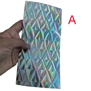 10pcs 6 Colors 10X20cm Holographic Film Flash Fish Skin Jig Sticker Lure sticker - Picture 1 of 30
