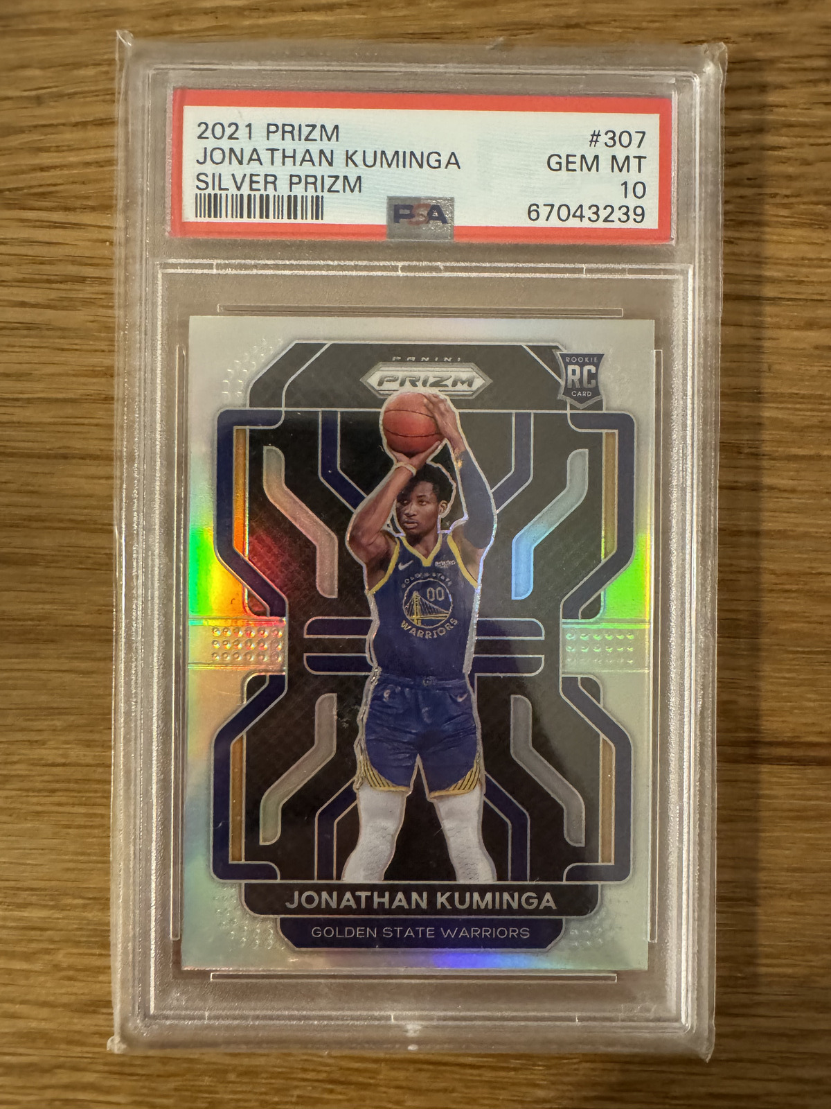 2021-22 Panini Prizm Jonathan Kuminga Silver Prizm PSA 10 #307 Warriors