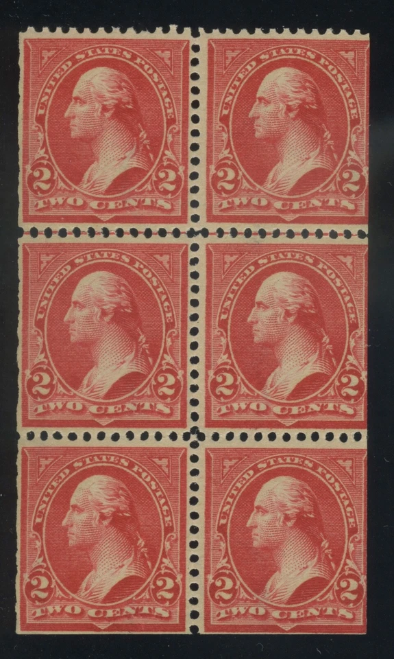 #279Bk Pane of 6 stamps Mint NH CV $1500.00   Red ***RARE*** - Image 1 of 1