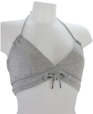 Moschino Crop Top Bralette HM Grey Cotton Jersey Top Halter Neck Backless UK 6 - Image 1 of 4