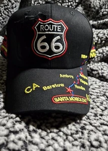 100th Anniversary Route 66 Baseball Hat BLACK - Picture 1 of 4