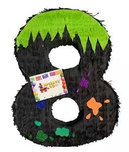 Grande numero otto a tema melma Pinata a tema sottile decorazione festa di compleanno - Foto 1 di 1