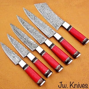 Custom Handmade Damascus Professional kitchen/knives set 6/Piece Chef Knives Set - Picture 1 of 3