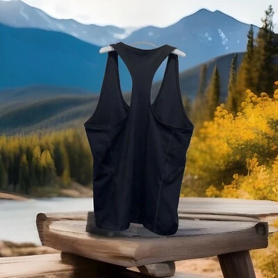 BCG Womens Small Yoga Athletic Workout Tank Top  Racerback Black With Shelf Bra - Image 1 of 4