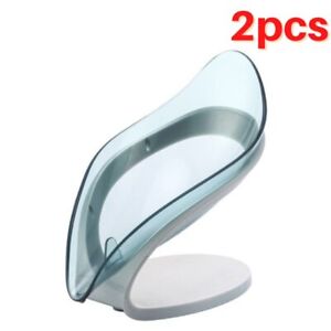 2PCS Suction Cup Soap Holder for Bathroom Shower Portable Leaf Soap Dish