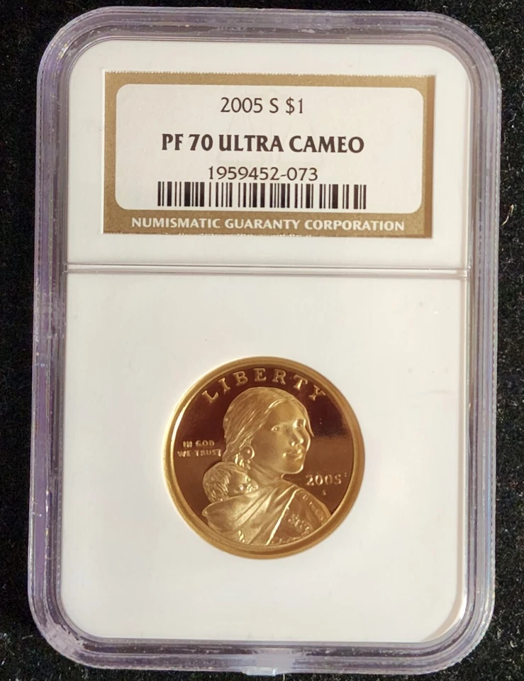 2005 S PROOF SACAGAWEA DOLLAR NGC PR-70 Ultra Cameo- PROOF DOLLAR. Our SC41 - Image 1 of 4
