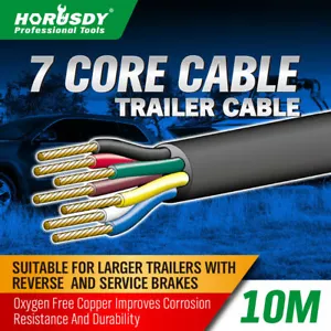 10M X 7 Core Wire Cable Trailer Cable Automotive Boat Caravan Truck Coil V90 PVC - Picture 1 of 11