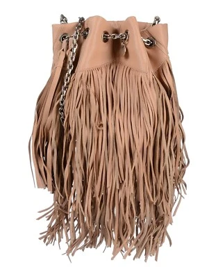 Bolso Bandolera Nuevo con Etiquetas 100% Auténtico Roger Vivier Cuero Rubor Flecos $2250 Foto 1 de 4