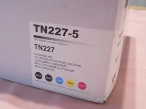 TN227-5, 5-PACK Toner Cartridges Compatible for Brother HL-L3290CDW, HL-L370CDW - Picture 1 of 5