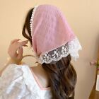 Pastoral Style Lace Hair Scarf Adjustable Hair Bag Headscarf  Women