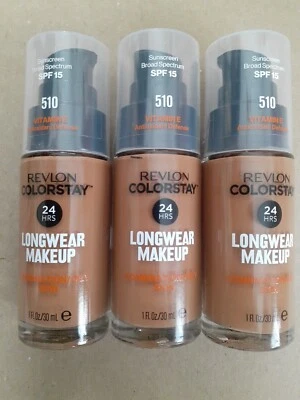 revlon colorstay foundation longwear make up 24hr colour no 510 pecan 3pack  - Image 1 of 2