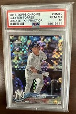 2018 Topps Chrome Update Gleyber Torres X-Fractor Auto RC /125 #HMT9 PSA 10