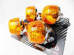 HONDA CL350K 68-73 JBS TURN SIGNAL INDICATOR SET LEFT RIGHT FRONT REAR BLINKER - Picture 1 of 6