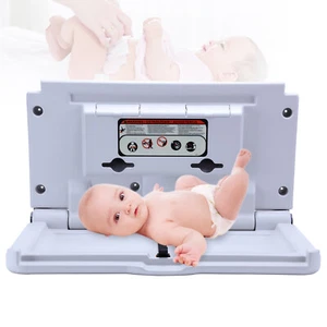 Commercial Wall Mounted Baby Changing Table Baby Change Station W/Safety Strap - Picture 1 of 12