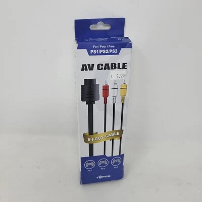 Tomee AV Cable for Playstation PS1/PS2/PS3 6ft w2 - Image 1 of 2