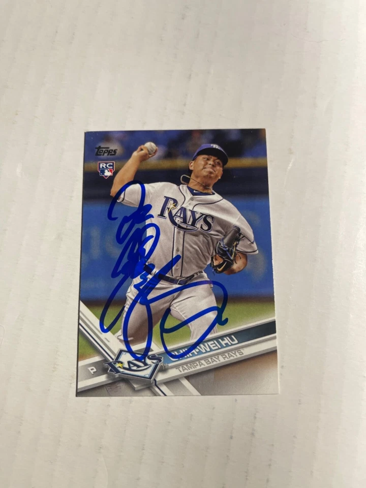 Tampa Bay Rays CHIH WEI HU Signed Card - Image 1 of 1