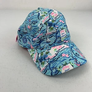Lilly Pulitzer Run Around Hat Bali Blue Lilly Loves Cape Cod - Picture 1 of 5