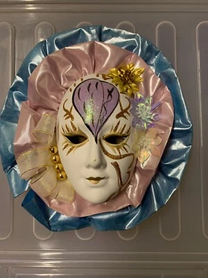 ceramic decorative wall hanging ornamental mask - Image 1 of 3