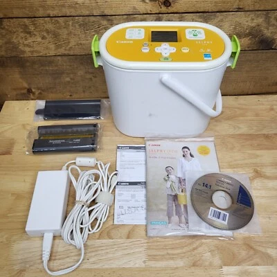 Canon SELPHY CP-770 Bucket Compact Digital Photo Printer White Yellow - Image 1 of 4