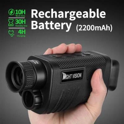 Hunting IR 850nm Night Vision Monocular Rechargeable 8X Digital Zoom Telescope - Image 1 of 4
