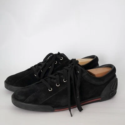 Gucci Hombre Negro Gamuza Entrenador Moda Tenis 281009 CBB00 Talla 9.5 / 28.5cm Foto 1 de 4
